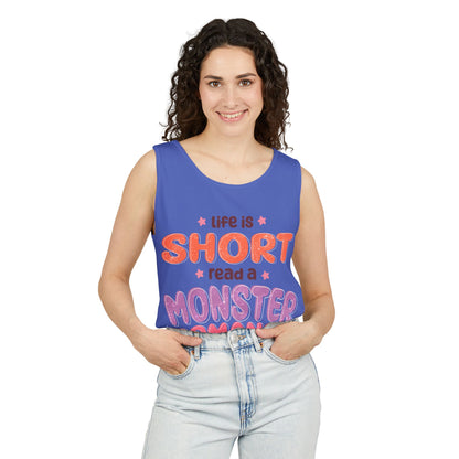 General Bookish Unisex Tank Top - Life is Short, Read a Monster Romance