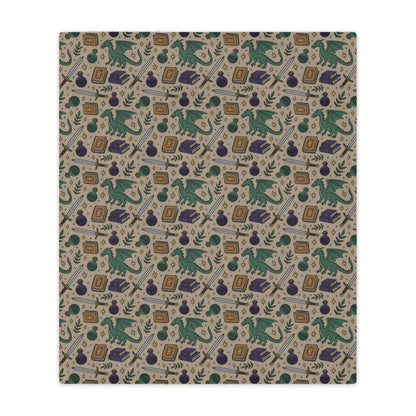 General Bookish Minky Blanket - Swords and Dragons