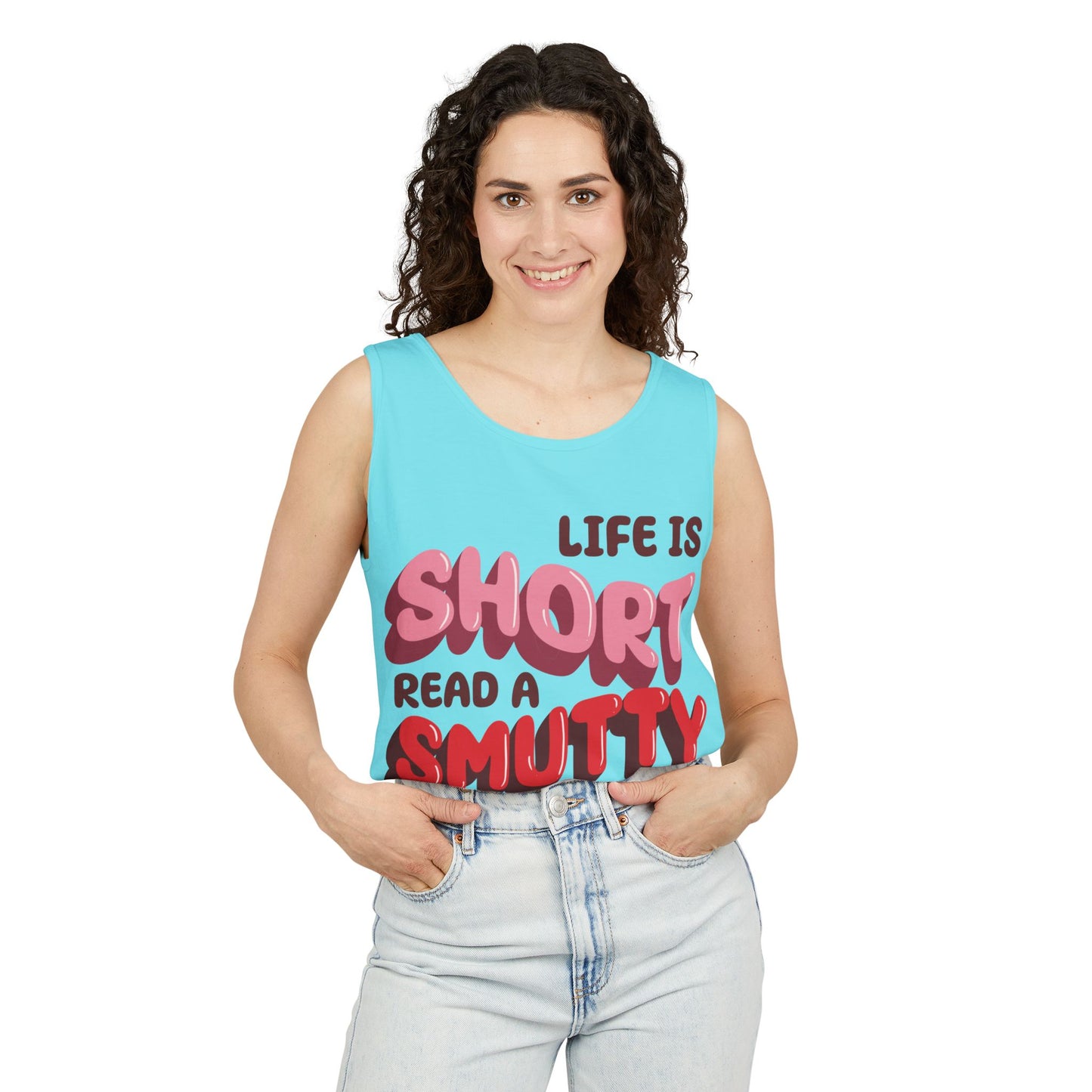 General Bookish Unisex Tank Top - Life is Short, Read a Smutty Book