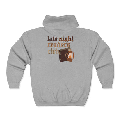 General Bookish Unisex Full Zip Hooded Sweatshirt - Late Night Readers Club