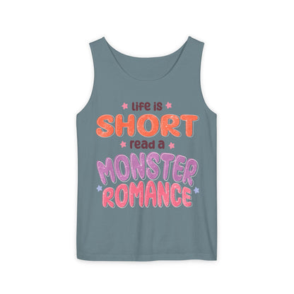 General Bookish Unisex Tank Top - Life is Short, Read a Monster Romance