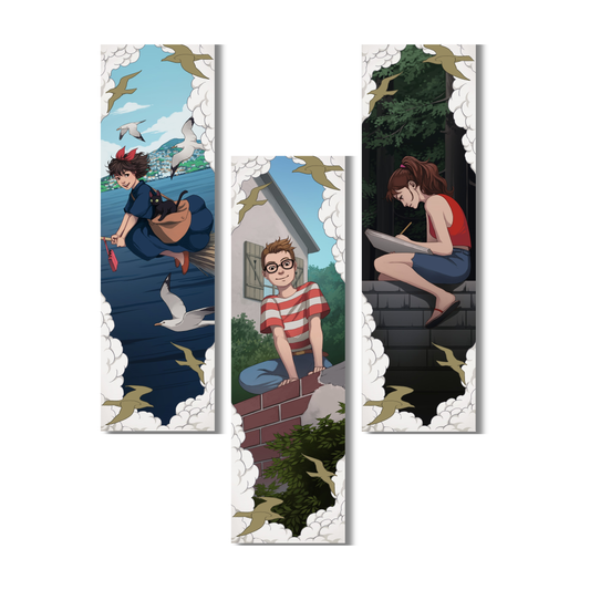 Studio Ghibli Bookmarks - In the Sky (inspired by Kiki's Delivery Service)