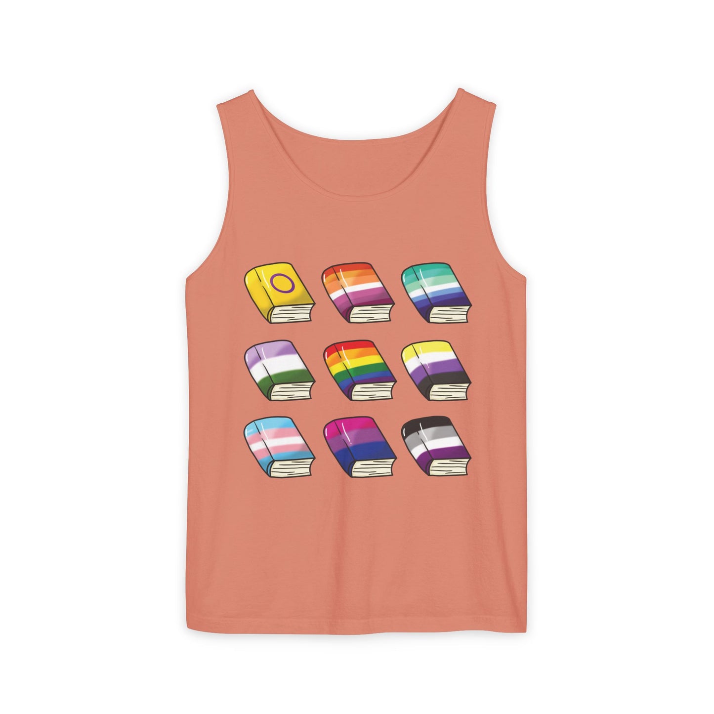 General Bookish Unisex Tank Top - Pride Flag Books