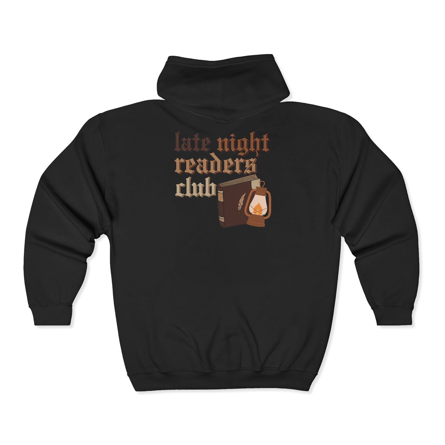 General Bookish Unisex Full Zip Hooded Sweatshirt - Late Night Readers Club