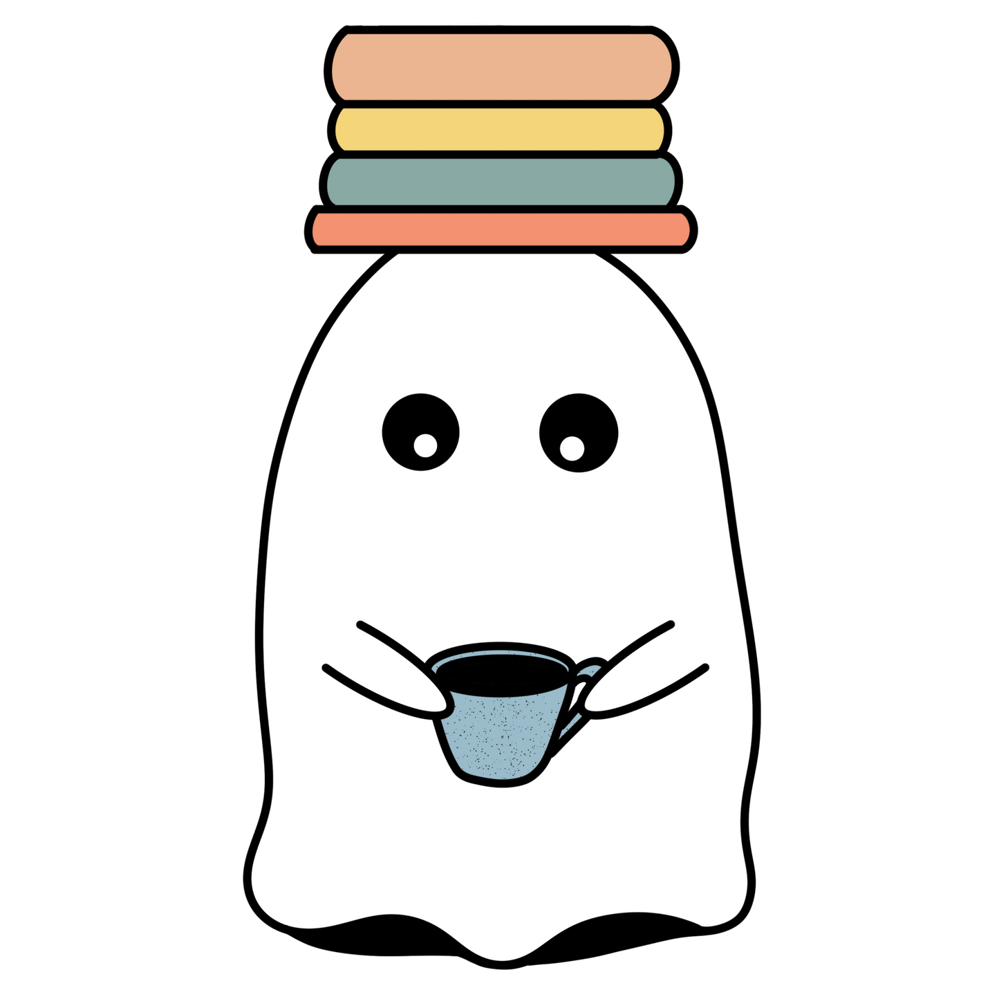 Books Head Ghost Key Chain