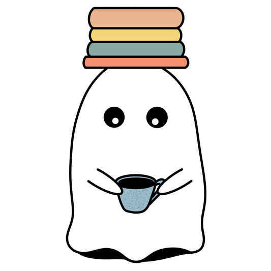 Books Head Ghost Key Chain