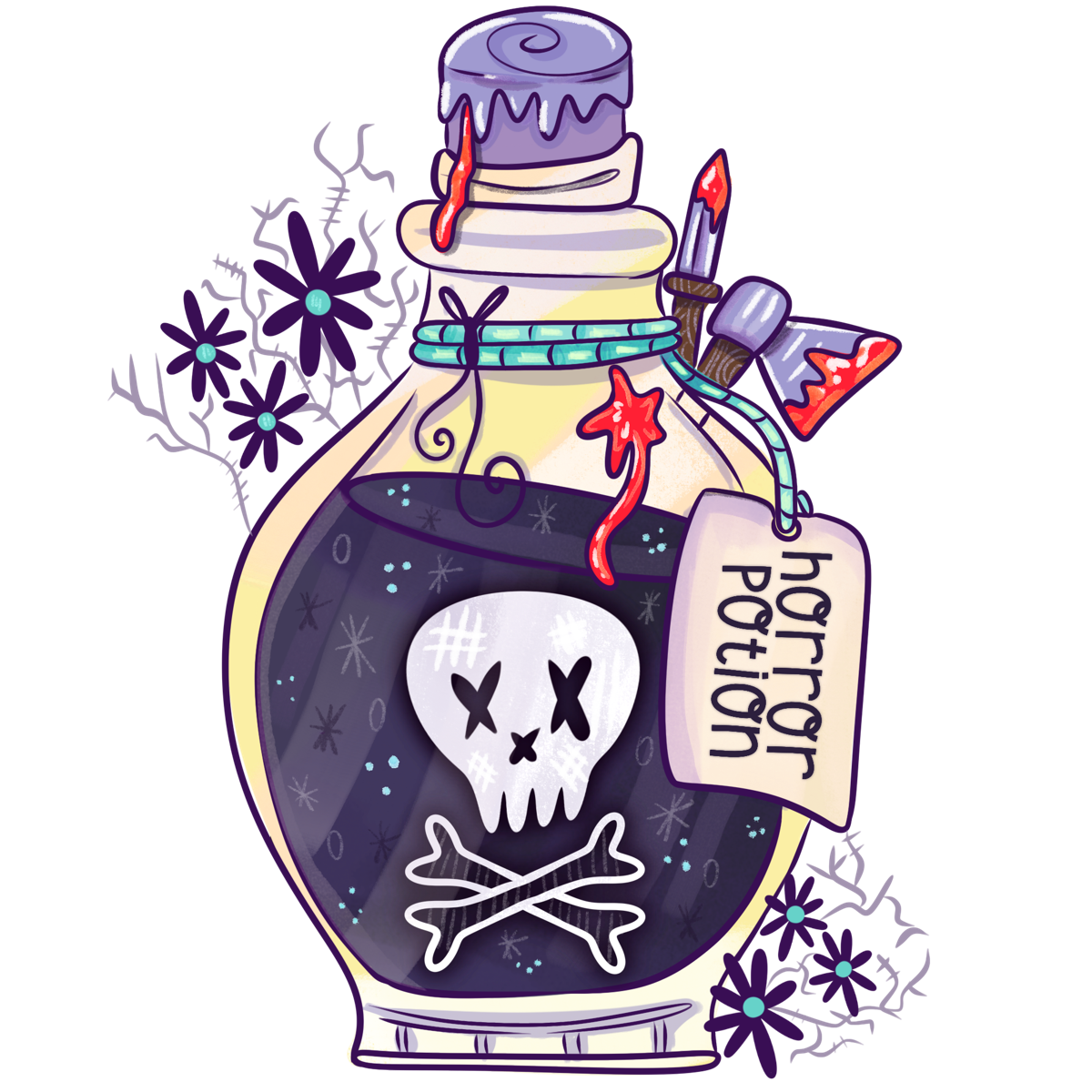 General Bookish Magnetic Bookmark - Horror Potion