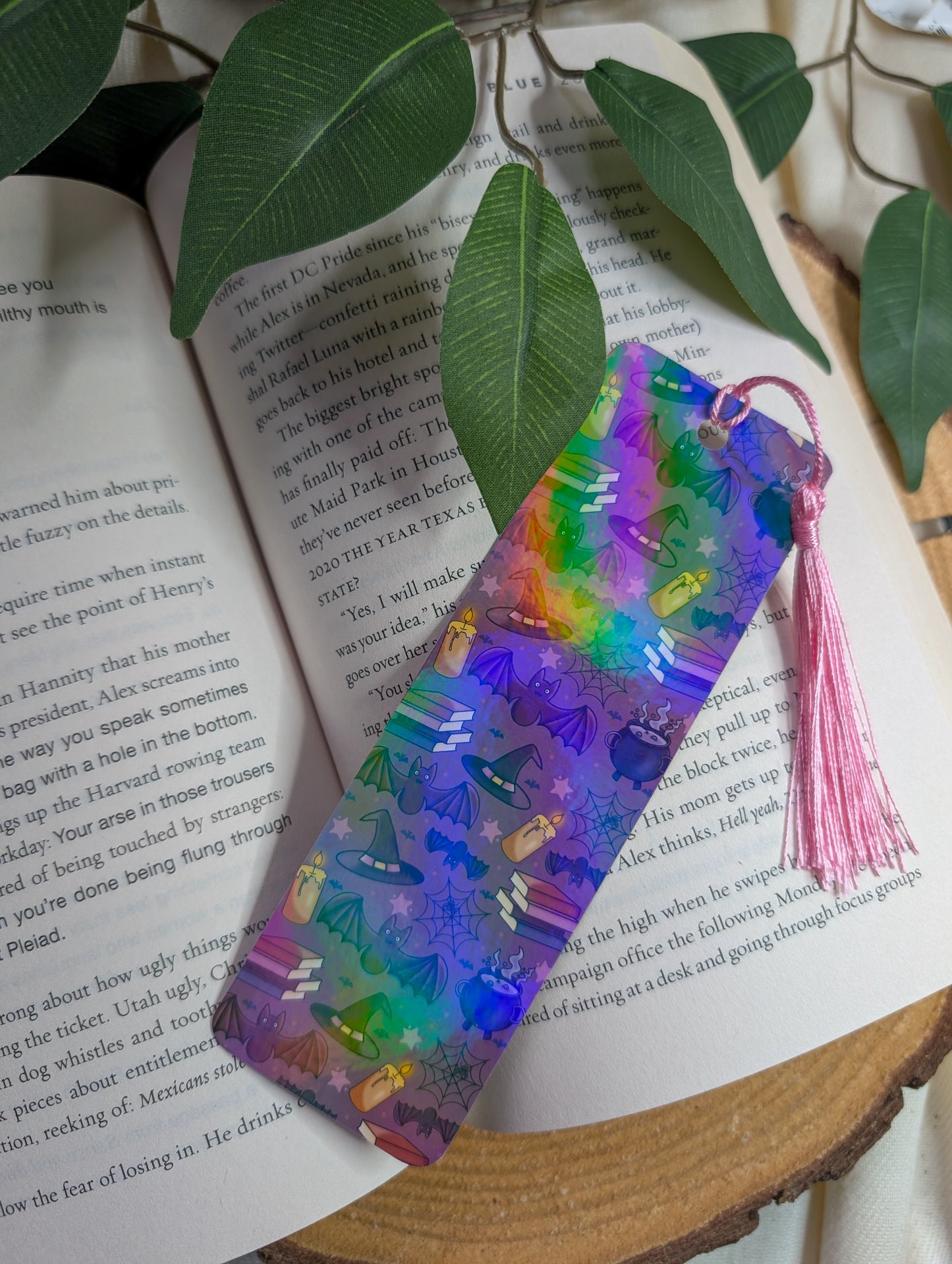 General Bookish Tassel Bookmark - Witchy Bats