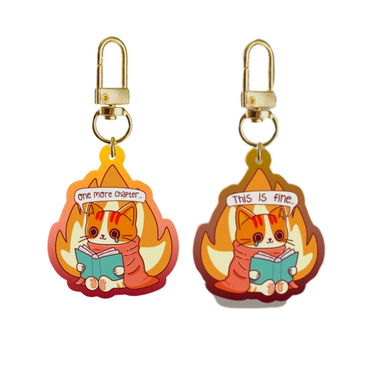 General Bookish Key Chain - One More Chapter Fire