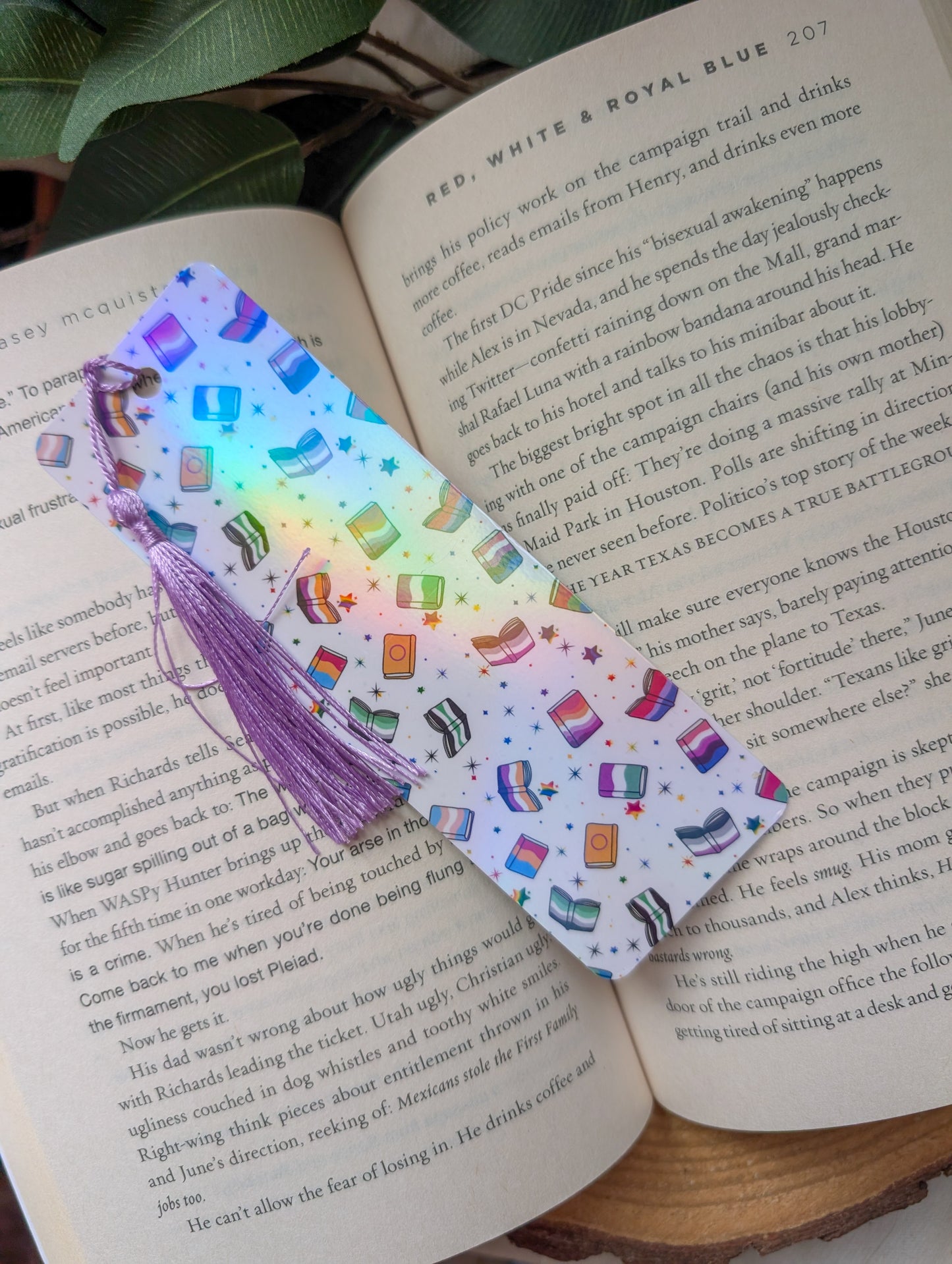 General Bookish Tassel Bookmark - Rainbow Books