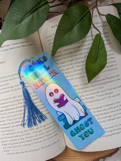 General Bookish Tassel Bookmark - Books Will Never Ghost You