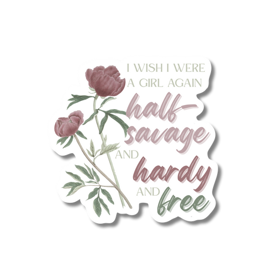 Wuthering Heights Sticker - I Wish I Were a Girl Again