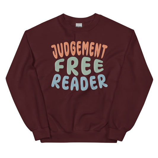 General Bookish Embroidered Sweatshirt - Judgement Free Reader